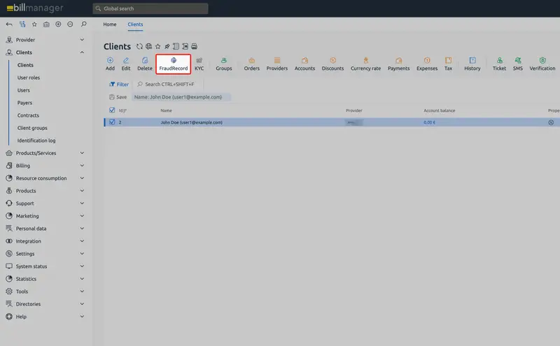 Интеграция FraudRecord с billmanager — 1