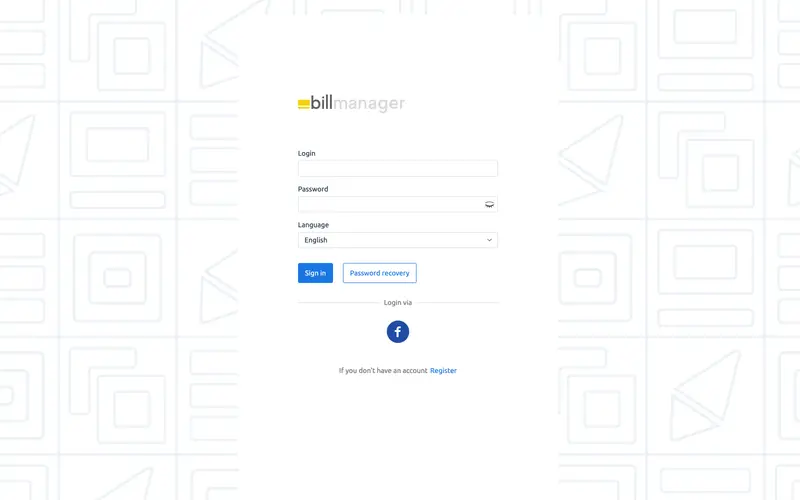 Facebook OAuth login for billmanager — 2