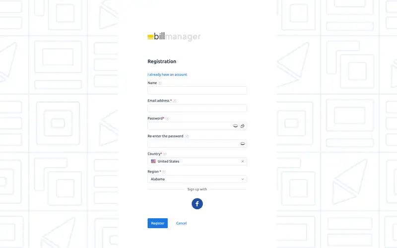 Facebook OAuth login for billmanager — 1
