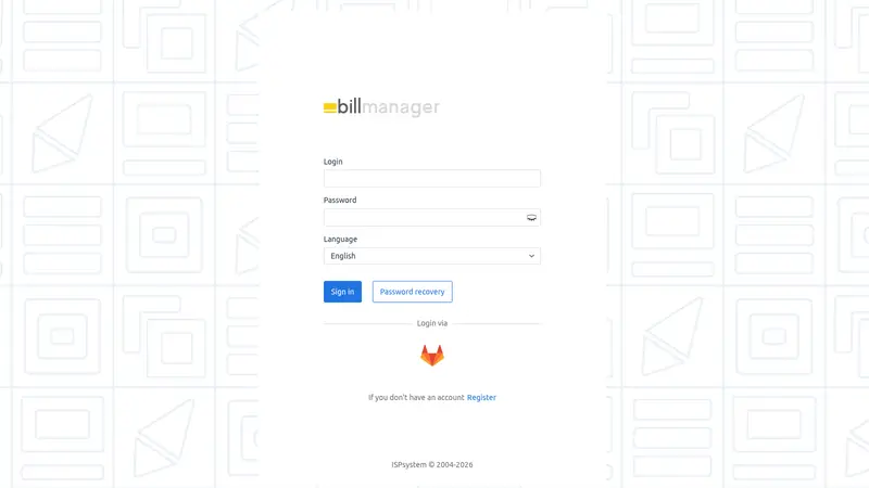 GitLab OAuth login for billmanager — 2