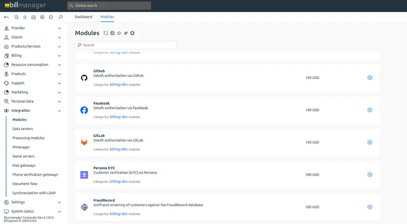 GitLab OAuth login for billmanager — 3