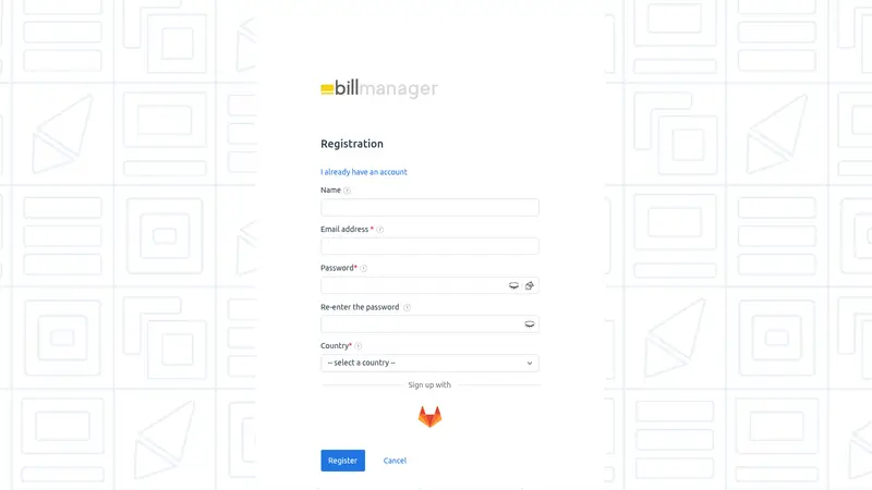 GitLab OAuth login for billmanager — 1